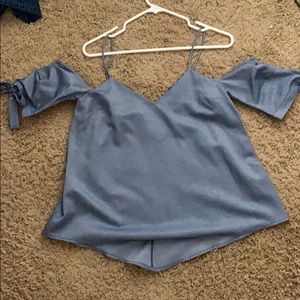 Cold-shoulder, spaghetti strapped tank